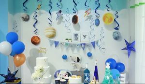 10pcs / Set Hiasan Gantung Model Planet Tata Surya /Hiasan Kelaspesta / Festival