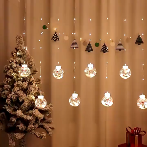 Christmas Wish Ball String Light USB Xmas Hanging Ornament Curtain Lights Chrismas Decorations