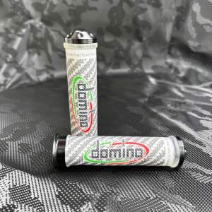 DOMINO RACING RUBBER HANDLE GRIP / CLEAR SILICONE UNIVERSAL HANDLE GRIP UNIVERSAL / 2PCS TRANSPARENT CARBON HANDLE GRIP