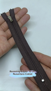 Resleting Zipper Nusantara 15 cm / 6 inch Warna Coklat Harga Per Lusin