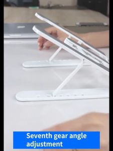 [✅SG Ready Stock] Laptop Stand Aluminium Laptop Holder Notebook Tablet Stand Foldable Portable Desktop Stand Computer Cooling Rack Height Adjustable