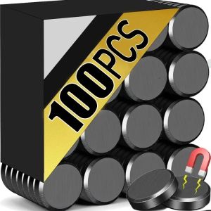 100PCS Mini Round Magnets Rubidium Small Magnet Disc Strong Magnetic Whiteboard Fridge Sticker DIY Craft School Office Magnets Sticker
