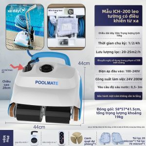 Poolmate | Robot Làm Sạch Bể Bơi Không Dây Tự Độngleo Tường Dưới Nước