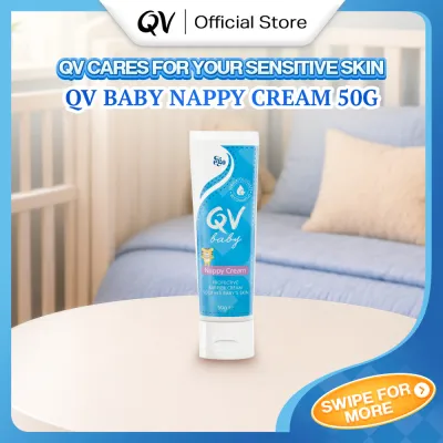 QV Baby Nappy Cream 50g Soft Non-greasy Pro Vitamin B5 Gentle Cream for Nappy Irritation Infant Facial Rash & Heat Rash