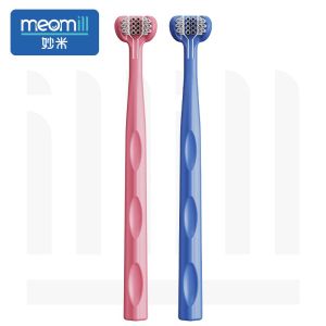 Meomill Baby Toothbrush Soft Bristles Triple Sided for Ages 3-6 Boys Girls Tooth Replacement Period Dental Care Cleaning