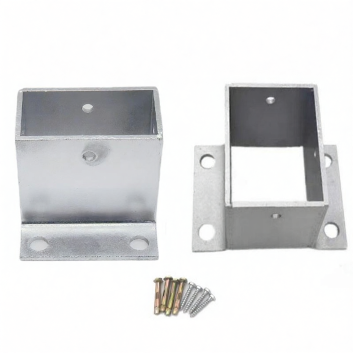 Fixed Base Rectangular Galvanized Anti-corrosion Wood Column Foot Cover ...