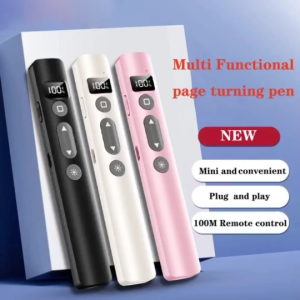 Multifunctional All-in-One Remote Control with Type-C Digital Display Page Turner Ideal for Teaching Conferences and Presentations