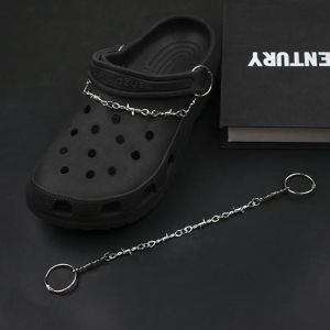 New Designer Shoe Charms Chain Fashion Gift Punk Pendant Metal Buckle Hip Hop Shoe Decoration Accessories For 2024 Hot
