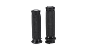 JNYD Motorcycle Universal 1"25mm Handle Bar Hand Grips Black For Harley Touring Road King Dyna VRSC Sportster XL 883 1200
