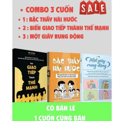 Sách: Combo 3 cuốn: Biến giao tiếp + Bậc thầy hài hước + Một giây rung động