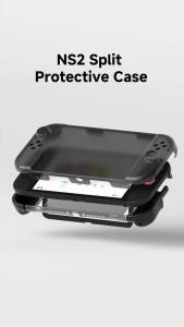 Hagibis | Hagibis Dockable Case for Switch 2 Non-Slip Ergonomic Grip Protective Cover Filp Stand Split Design Full Protection Front Cover