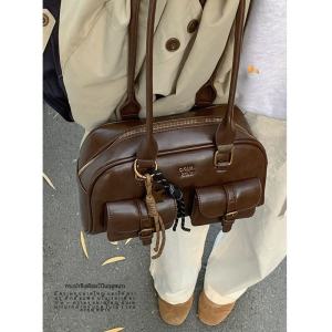 Carle Retro Minority Underarm Bag Female Fall and Winter 2024 New Arrival Tide South Korea Satchel Large Capacity Bowling Bag