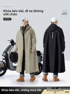 Áo Mưa Dài Chống Nước Mạnh Cho Nam Đi Xe Điện