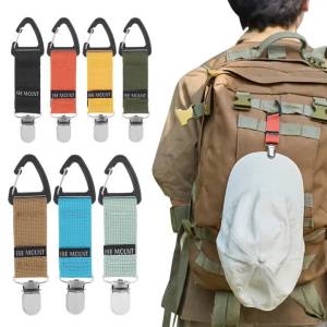 Outdoor Travel Straw Hat Clip Portable Hat Companion Bag Clip Outdoor Glove Organizer Baseball Cap Holder Hats Brim Hanging Hook