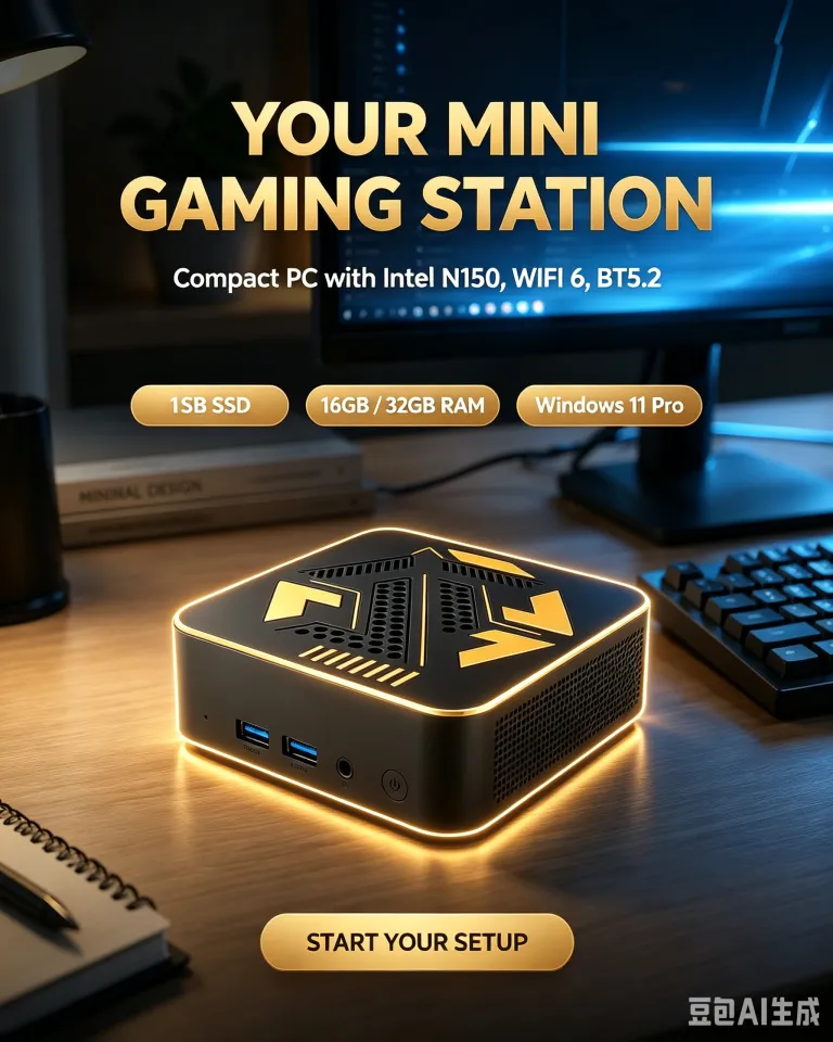Multi-purpose Mini PC Intel N150 Windows11 16GB RAM 1TB‑2TB SSD