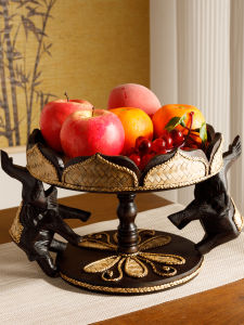 TAIMUJIA | Thai Vintage Real Wood Fruit and Snack Serving Tray