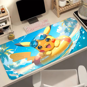 Bandai | P-Pokemon Pikachu Swimming Mouse Pad Cute Anime Gaming Mousepad Waterproof Non-Slip Desk Mat for Computer Laptop Office