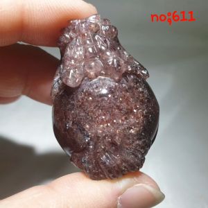 Feng Shui Lucky Strawberry Quartz Dragon Turtle Ornaments/ Strawberry Quartz Dragon Tortoise Decoration/风水招财草莓晶龙龟摆件/草莓水晶龙龟摆件/客厅草莓晶龙龟摆件