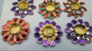 Traditional Handmade Diwali Diya Round Tealight Candle Holder For Diwali Gift | Pooja and Festive Decor (Pack Of 1 pc)