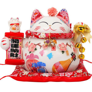 Creative Ceramic Cat Figurine Money Box Register Opening Gift Shop Decoration Wealth Attracting Cat from Sanstyle in Guangzhou