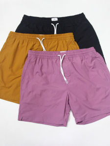 Quần Short Thể Thao Nam Nhanh Khô Quần Nylon Ngắn Mùa Hè Quần Dài Đến Đầu Gối Quần Đi Biển Thường Ngày Quần Ống Đứng Màu Trơn