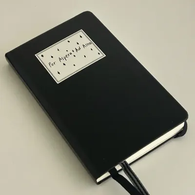 A6 Size Black Leather Journal Notebook Blank Pages for Students Simple Vintage Style Unlined PU Cover Writing Diary Notebook