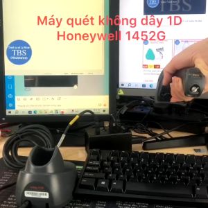 Máy quét 1D không dây Honeywell 1452G kết nối với điện thoại và máy tính + đế (Hàng đã qua sử dụng )