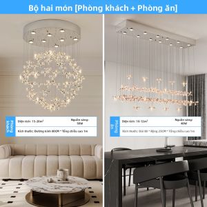 Đèn chùm sang trọng hiện đại