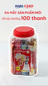 [🔥CHÍNH HÃNG🔥] Hũ 100 Thanh Súp Thưởng Cho Mèo 😻 Inaba Ciao Churu Cá Ngừ Mix Nhập Khẩu Thái Lan Thơm Ngon