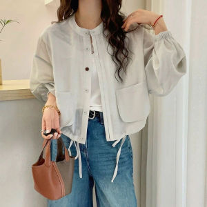 Womens Cotton Linen Short Jacket Spring Summer 2025 Fashionable Versatile Casual High-End Sun Protection Top