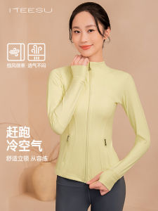 เสื้อคลุมโยคะ Meisu ทรงเข้ารูป ทรงเข้ารูป คอตั้ง สำหรับผู้หญิง เสื้อคลุมโยคะฤดูใบไม้ร่วง 2025 ดีไซน์ใหม่ ไฮเอนด์ แขนยาว 7 ส่วน