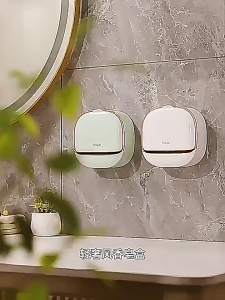 【 In Stock 】Wall-mounted Soap Dishes Bathroom Soap Storage Box With Punch-free For Draining Bathroom Storage Soap Rack Kotak Sabun Yang Dipasang Di Dinding 肥皂盒