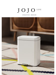 Kokosheep | Trash Can Pedal Stainless Steel Square Kitchen Living Room Bedroom Sealed Large with Lid