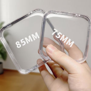 โปร่งแสง กล่องเก็บซีลอะคริลิคบิจิ โพรเทคชั่น เปลือกหอย กรณี 75 มมป้ายขาตั้งจอแสดงผลเดี่ยวป้องกันความชื้นออแกไนเซอร์เดสก์ท็อป