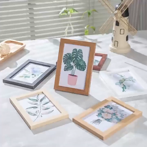 4R/A4 Wooden Picture Frame Wall Decor Photo Frame Home Decor Picture Holder With Stand Picture Frame
