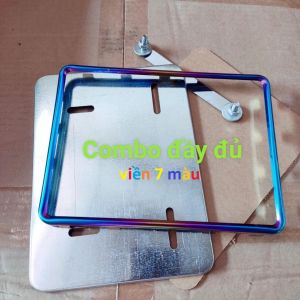 Bộ ốp biển số xe máy inox 7 màu