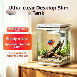 sunsun | Desktop No-Water-Change Ultra-White Glass Ecological Aquarium