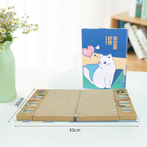 Durable Cat Scratching Board Cat Nail Grinder Wear-Resistant Corrugated Paper Cat Toy for Kittens Non-Shedding Scratch Pad