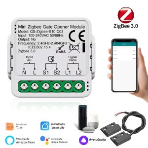 Tuya WiFi Zigbee โรงรถประตู Controller สมาร์ทประตูโมดูล Smart Life APP Alexa Google Home Alice Voice Control