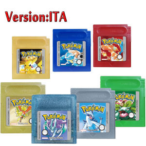 Bandai | Low-Power Consumption Pokemon Italy-Version GBC Game Red/Crystal/Blue/Yellow/Gold/Green/Silver Video Game Cartridge