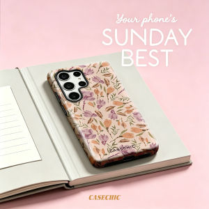 Potdemiel | Magenta Wildflowers For Samsung Galaxy S26 S25 S24 A56 A36 Dual Layer Luxury Fashion Full Lens Protective phone Cover CaseChic