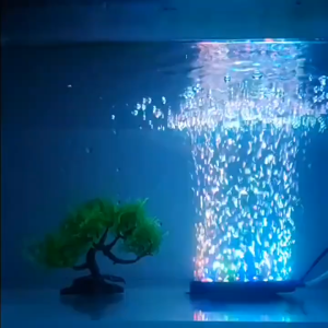 SKISOPGO Aquarium Bubble Light 12 LED Submersible Colourful Aquarium Lamp Fish Tank Accessories Decoration