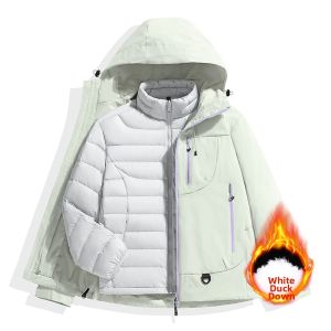 XUEFENGLANGYIN | Couple Outdoor Waterproof Cycling 3-in-1 Down Jacket