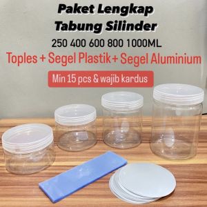 HARGA 10 PCS Paket Lengkap Tabung Silinder + Segel Plastik + Segel Aluminium 87mm