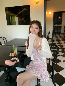 Chen Dauyu Summer Ice Silk Knitted V-Neck Open Cardigan Lightweight Sun Protection Outerwear Shoulder Shawl Womens Fashion