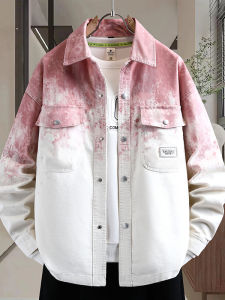 Áo Khoác Jeans Tie Dye Ombre Hồng Phai