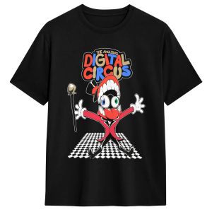 Bandai | Amazing Digital Circus Caine Cotton T-Shirt For Men Kids Summer Awesome T-Shirts Harajuku Tee Shirt Big Size Pattern Clothing