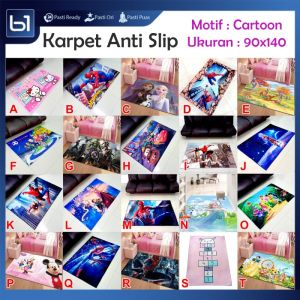 Karpet Lantai Anti Slip Kartun 90x140cm Tikar Ruang Tamu Modern Unik Minimalis Alas Lantai Permadani Motif Spiderman Hellokity Frozen Avangers Luxury Carpet Aesthetic Import Elegan Motif Cartoon Crystal Velvet