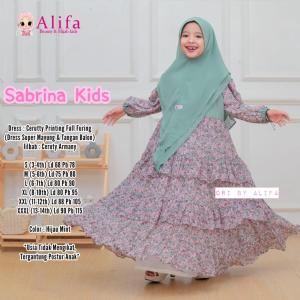 BAJU GAMIS ANAK PEREMPUAN SABRINA SYARI DRESS FREE JILBAB