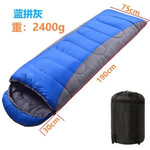 Thickened Envelope Style Sleeping Bag for Outdoor Camping Machine Washable Moisture Proof Adult Blanket Double Layer Design